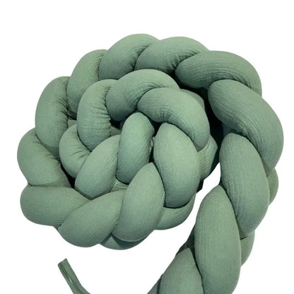 Trenza Protector de Cuna 180cm MUSGO Muselina - Sueños de Cigueña 