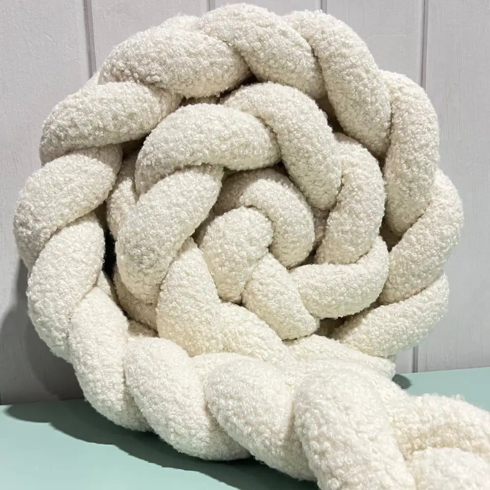Trenza Protectora de Cuna y cama 200cm BOUCLE BLANCO - Sueños de Cigueña 