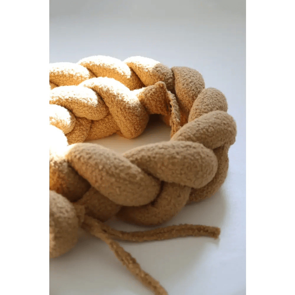 Trenza Protector de Cuna 200cm BOUCLE TOFFEE - Sueños de Cigueña 
