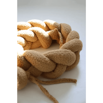 Trenza Protector de Cuna 200cm BOUCLE TOFFEE - Sueños de Cigueña 