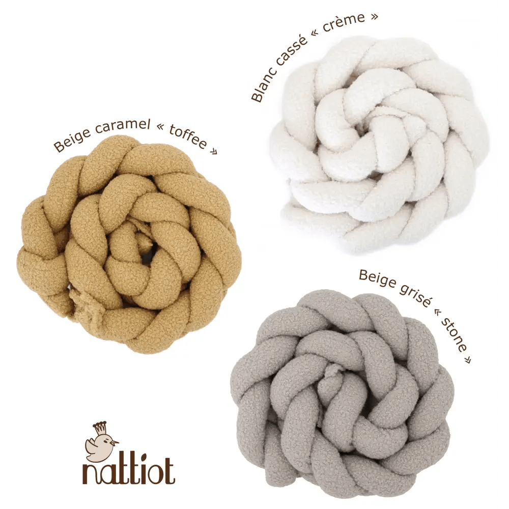 Trenza Protector de Cuna 200cm BOUCLE TOFFEE - Sueños de Cigueña 