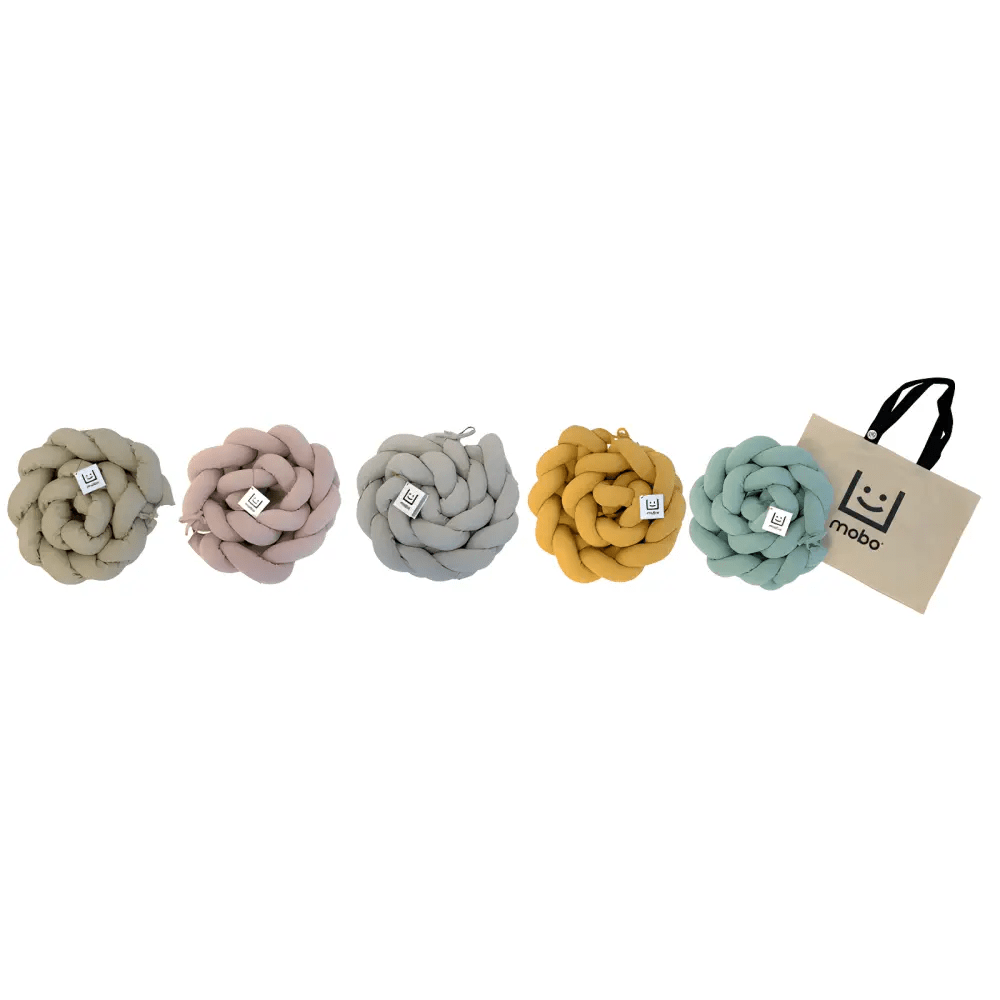 Trenza Protector de Cuna 210cm GRIS - Sueños de Cigueña