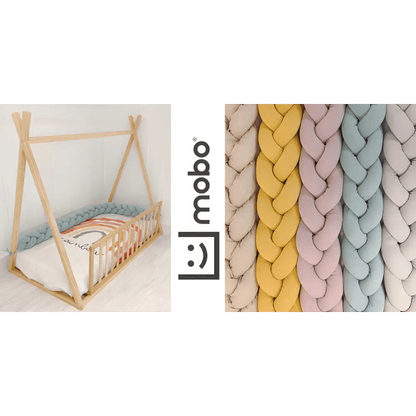 Trenza Protector de Cuna 210cm MOSTAZA - Sueños de Cigueña