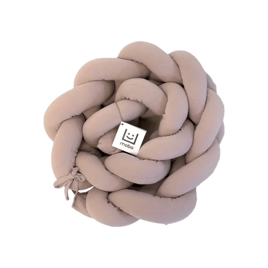 Trenza Protector de Cuna 210cm ROSA - Sueños de Cigueña