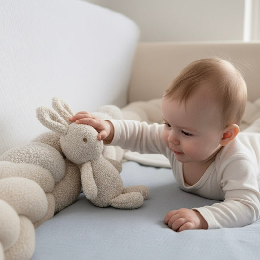 Trenza Protectora de Cuna y cama 200cm BOUCLE BLANCO - Sueños de Cigueña