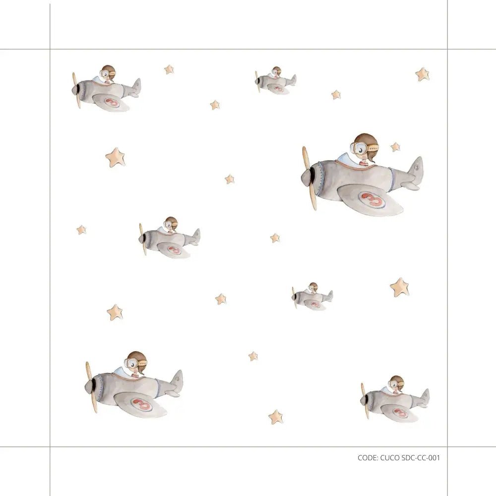 Papel Pintado CUCO SDC-CC-001 - Sueños de Cigueña 