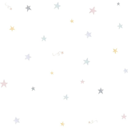 Papel Pintado ESTRELLAS ACUARELA tonos pastel - Sueños de Cigueña 