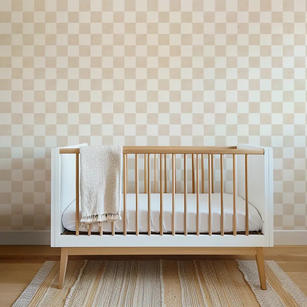Papel Pintado Infantil "Damas" Acuarela Beige - Sueños de Cigueña 