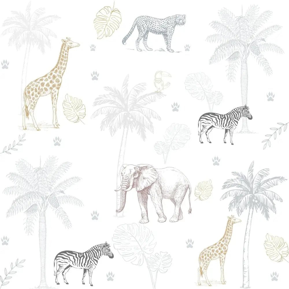 Papel Pintado JUNGLA SDC-JG-001 - Sueños de Cigueña 