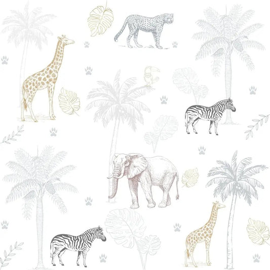 Papel Pintado JUNGLA SDC-JG-001 - Sueños de Cigueña 