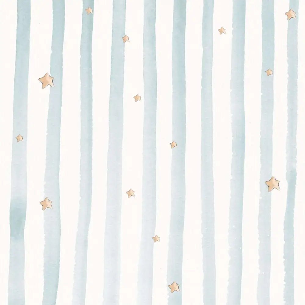 Papel Pintado RAYA ACUARELA SDC-UV-001 AZUL CELESTE - Sueños de Cigueña 