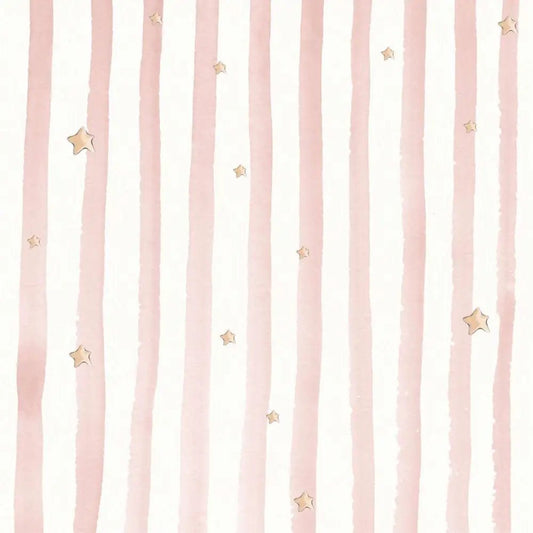 Papel Pintado RAYA ACUARELA SDC-UV-004 ROSA - Sueños de Cigueña 