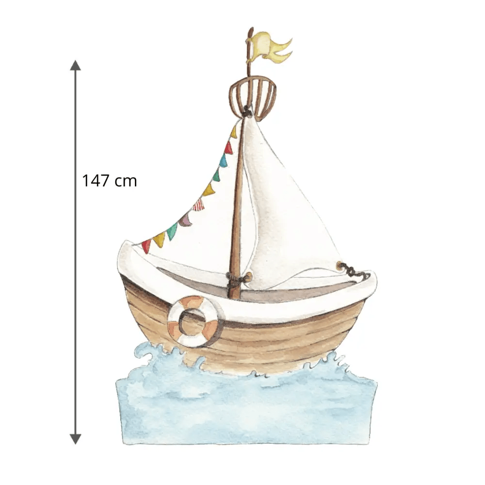 Vinilo Cabecero Barco LITTLE BOAT - Sueños de Cigueña 