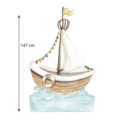 Vinilo Cabecero Barco LITTLE BOAT - Sueños de Cigueña 