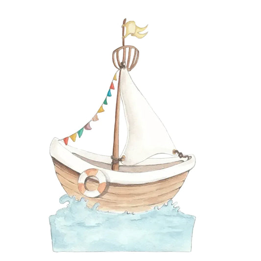Vinilo Cabecero Barco LITTLE BOAT - Sueños de Cigueña