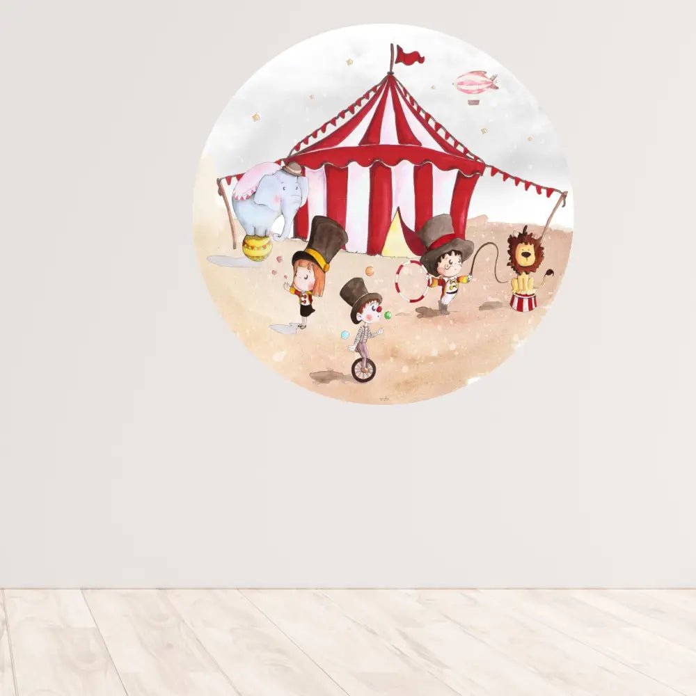Vinilo Circle Ø95cm "EL CIRCO" - Sueños de Cigueña 
