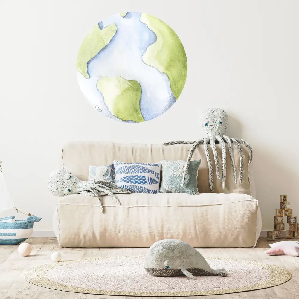 Vinilo Circle Ø95cm "PLANET" - Sueños de Cigueña 