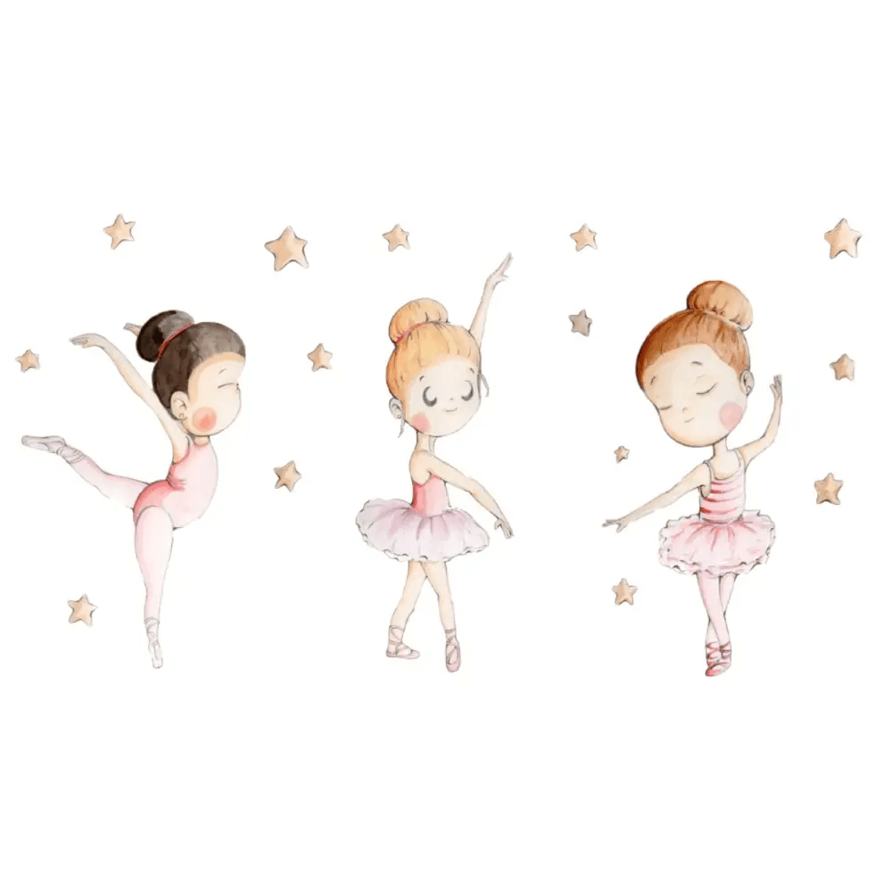 Vinilo de Tela Infantil. BAILARINAS Colección BAILAMOS - Sueños de Cigueña 
