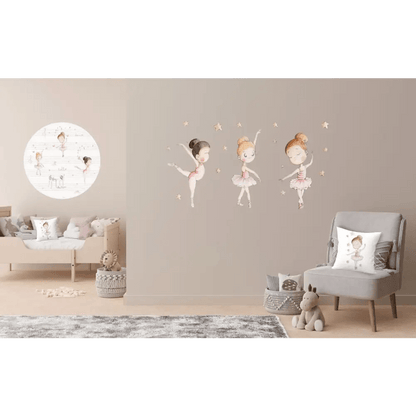 Vinilo de Tela Infantil. BAILARINAS Colección BAILAMOS - Sueños de Cigueña 