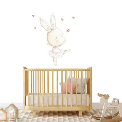 Vinilo de Tela Infantil Conejita Bailarina DANCE RABBIT 01 - Sueños de Cigueña 
