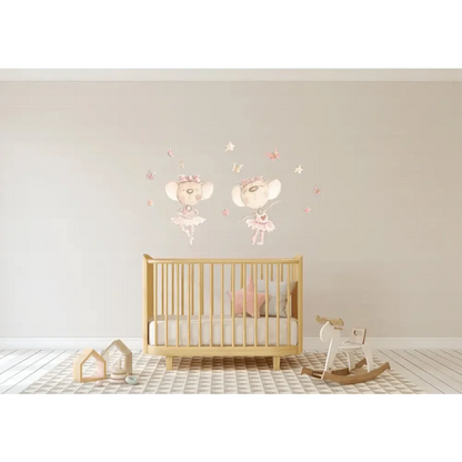 Vinilo Decorativo Infantil BAILANDO CON MARIPOSAS - Sueños de Cigueña 