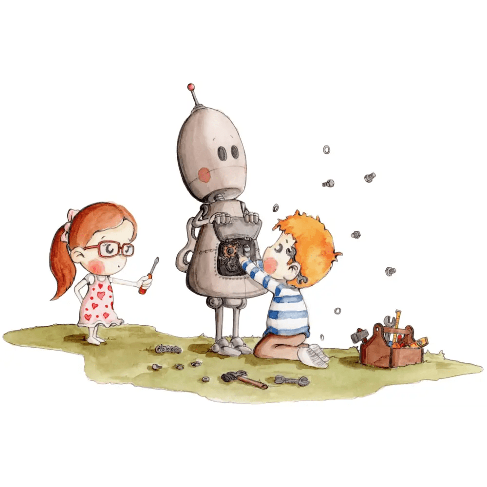 Vinilo Decorativo Infantil BOTTY EL ROBOT - Sueños de Cigueña 
