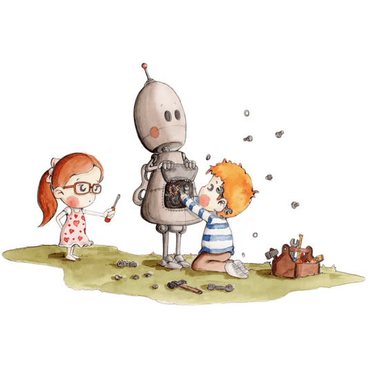 Vinilo Decorativo Infantil BOTTY EL ROBOT - Sueños de Cigueña 