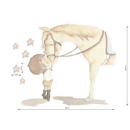 Vinilo Decorativo Infantil Caballos BEST FRIEND BOY - SUEÑOS DE CIGUEÑA - Sueños de Cigueña 