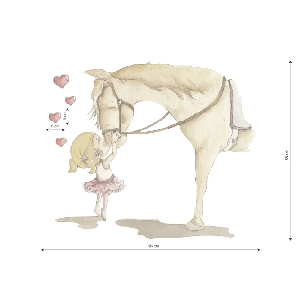 Vinilo Decorativo Infantil Caballos - BEST FRIEND GIRL - SUEÑOS DE CIGUEÑA - Sueños de Cigueña 