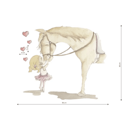 Vinilo Decorativo Infantil Caballos - BEST FRIEND GIRL - SUEÑOS DE CIGUEÑA - Sueños de Cigueña 