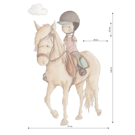 Vinilo Decorativo Infantil Caballos HORSE RIDING - Sueños de Cigueña 