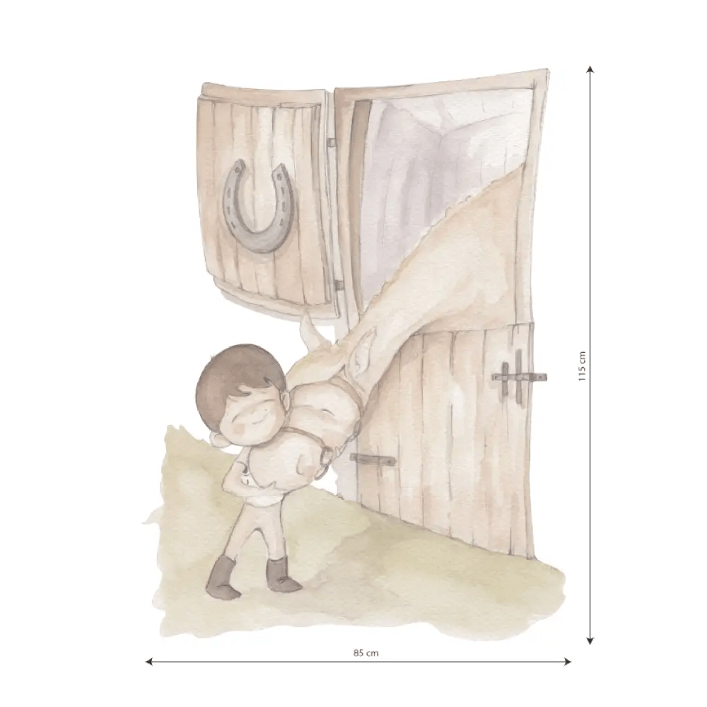 Vinilo Decorativo Infantil Caballos LOVE HORSE BOY - Sueños de Cigueña 