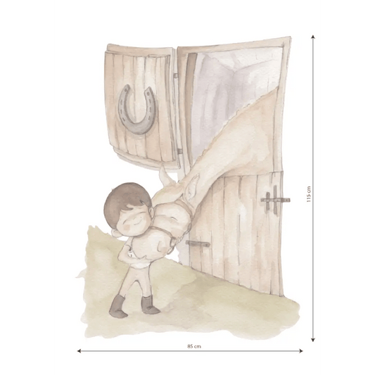 Vinilo Decorativo Infantil Caballos LOVE HORSE BOY - Sueños de Cigueña 