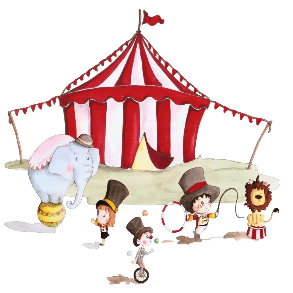 Vinilo Decorativo Infantil Circo XL - Sueños de Cigueña 