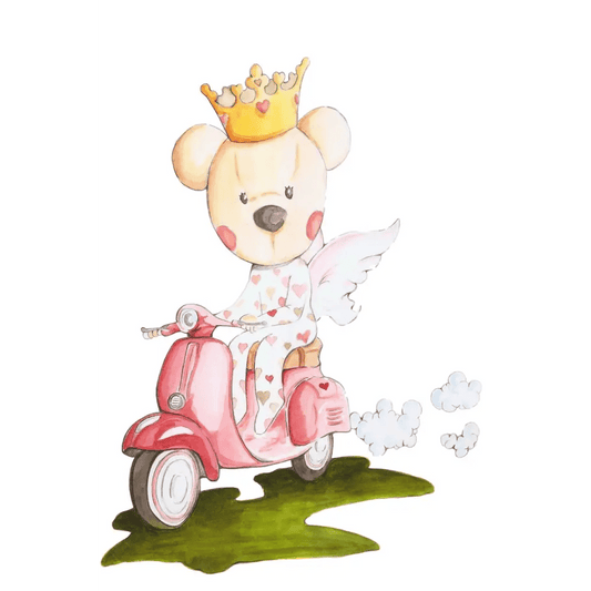 Vinilo Decorativo Infantil CLOE VESPA - Sueños de Cigueña 