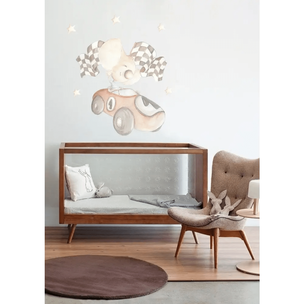 Vinilo Decorativo Infantil COCHE DE CARRERAS - Sueños de Cigueña 