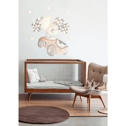 Vinilo Decorativo Infantil COCHE DE CARRERAS - Sueños de Cigueña 