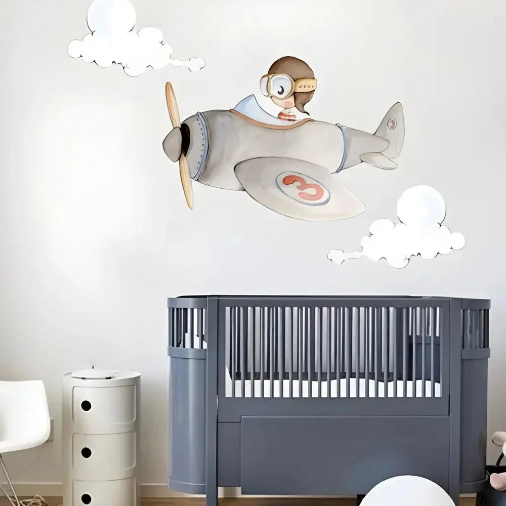 Vinilo Decorativo Infantil CUCO AVIADOR - SUEÑOS DE CIGUEÑA - Sueños de Cigueña 