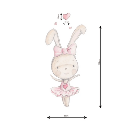 Vinilo Decorativo Infantil DANCE RABBIT 02 - SUEÑOS DE CIGUEÑA - Sueños de Cigueña 
