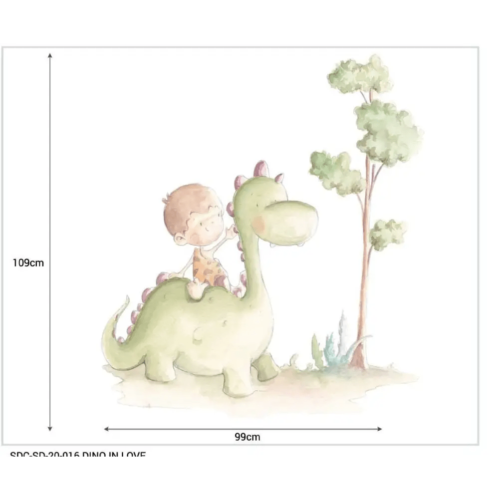 Vinilo Decorativo Infantil Dinosaurio LINO & DINO - Sueños de Cigueña 