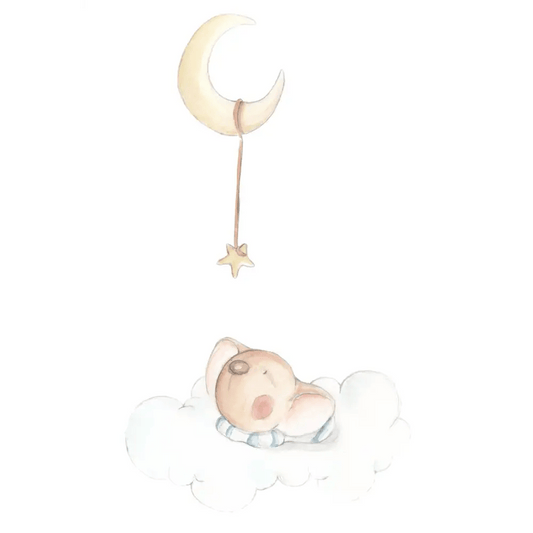 Vinilo Decorativo Infantil DULCES SUEÑOS NIÑO - SUEÑOS DE CIGUEÑA - Sueños de Cigueña