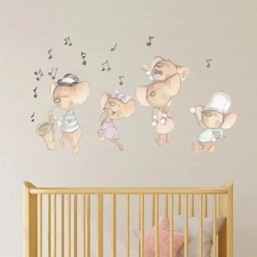Vinilo Decorativo Infantil FAMILIA DE RATITAS - SUEÑOS DE CIGUEÑA - Sueños de Cigueña 