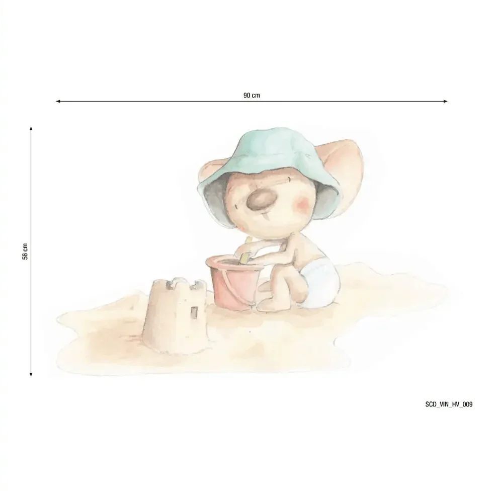 Vinilo Decorativo Infantil JUEGOS EN LA ARENA - Sueños de Cigueña 