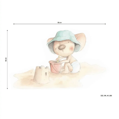 Vinilo Decorativo Infantil JUEGOS EN LA ARENA - Sueños de Cigueña 