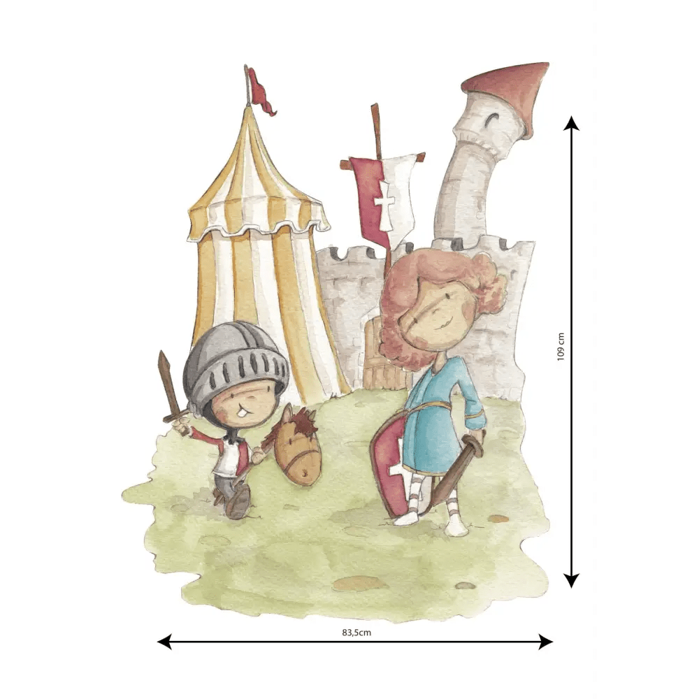 Vinilo Decorativo Infantil KNIGHT - Sueños de Cigueña 
