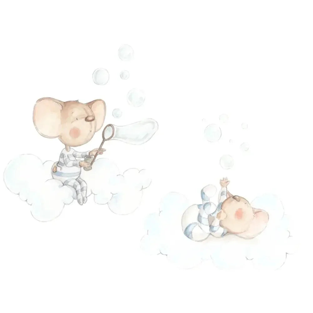 Vinilo Decorativo Infantil MIS POMPITAS DE JABON - Sueños de Cigueña 