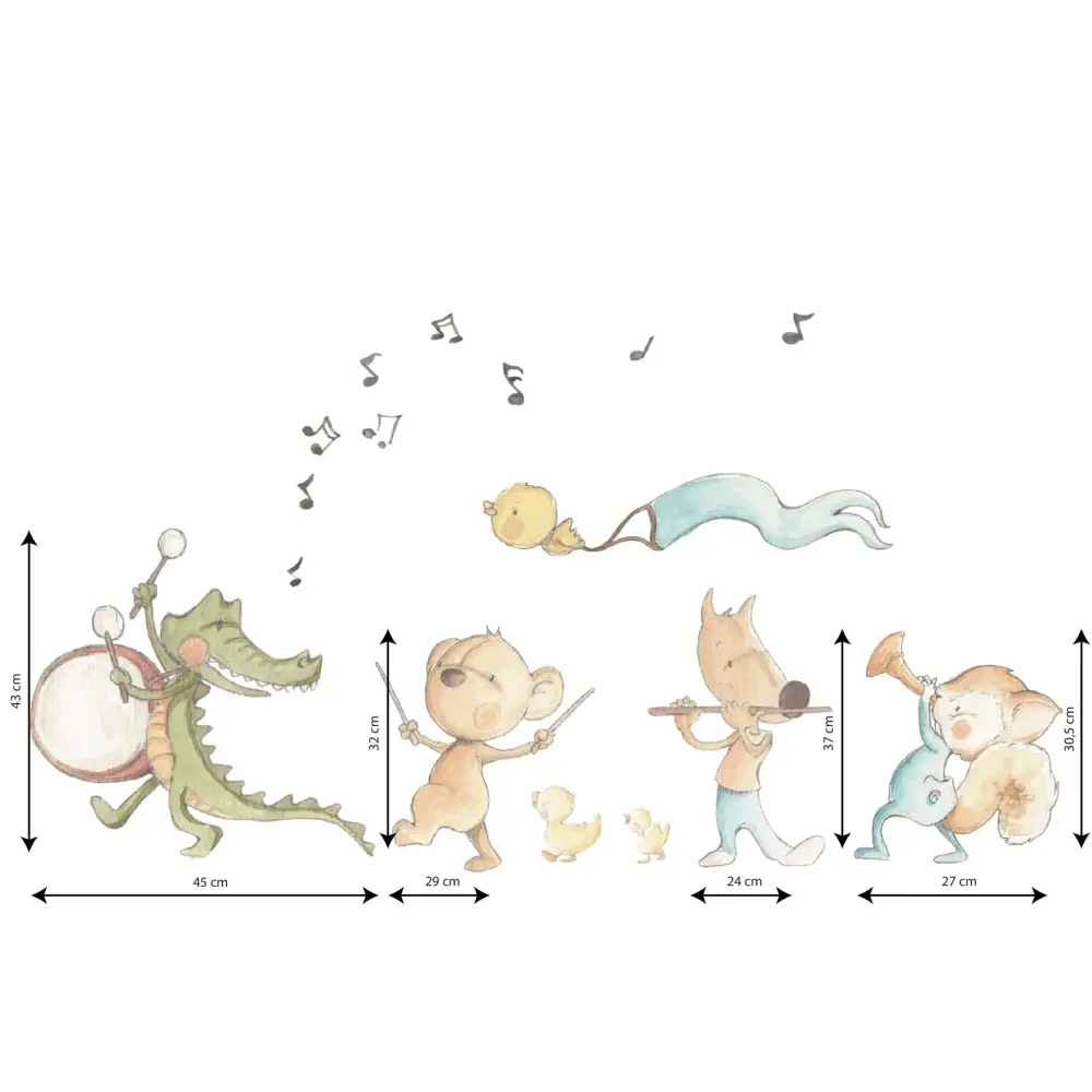 Vinilo Decorativo Infantil MUSICAL BAND 02 - Sueños de Cigueña 
