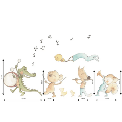 Vinilo Decorativo Infantil MUSICAL BAND 02 - Sueños de Cigueña 