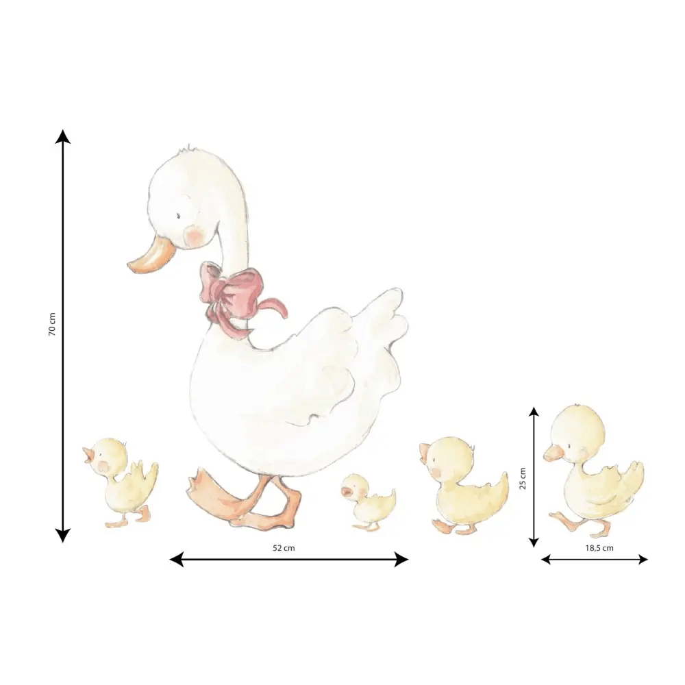 Vinilo Decorativo Infantil patitos MAMA DUCK - Sueños de Cigueña 