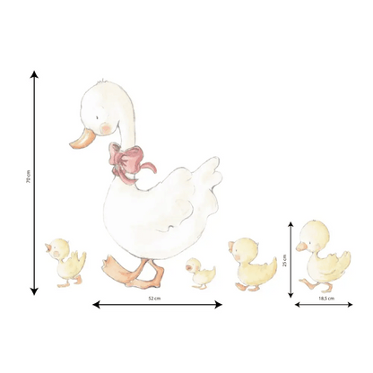 Vinilo Decorativo Infantil patitos MAMA DUCK - Sueños de Cigueña 